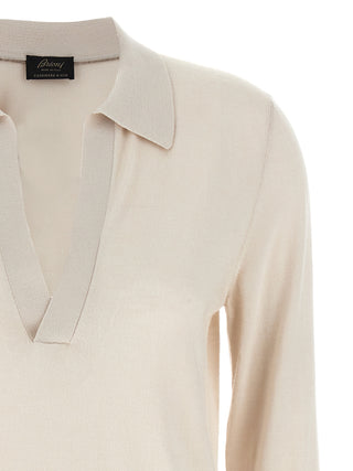 Beige Cashmere Polo Shirt