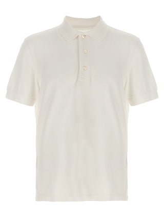 White Lyocell Polo Shirt
