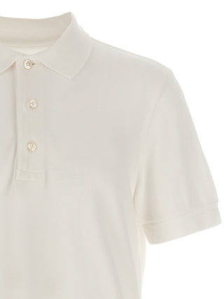 White Lyocell Polo Shirt