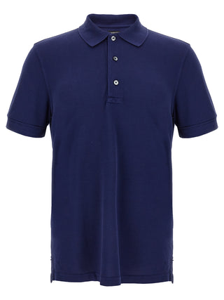 Blue Lyocell Polo Shirt