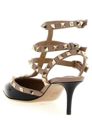 Multicolor Lamb Leather Mid Heel Pumps