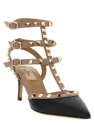 Multicolor Lamb Leather Mid Heel Pumps