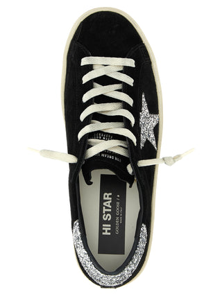 Black Leather Low Top Sneakers