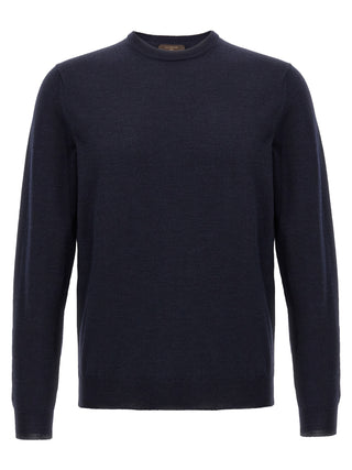 Blue Virgin Wool Cardigan