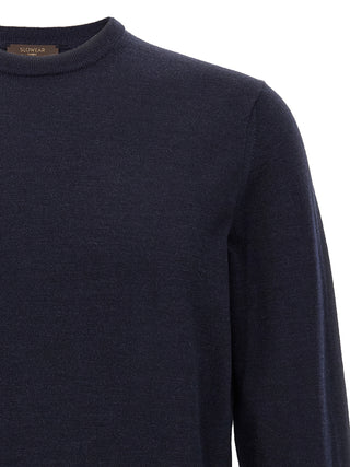 Blue Virgin Wool Cardigan