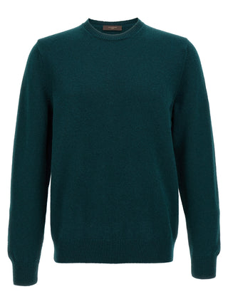 Bicolor Virgin Wool Cardigan