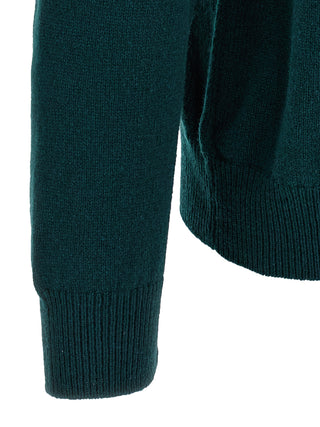Bicolor Virgin Wool Cardigan