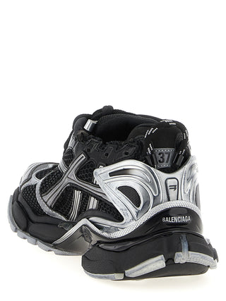 Black Polyethylene Athletic Sneakers