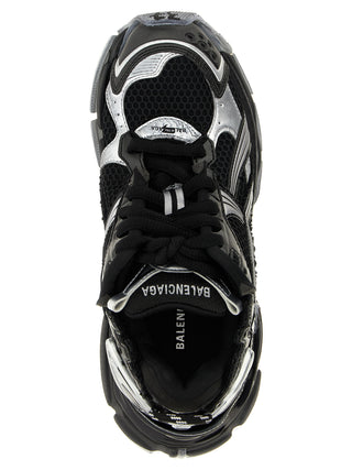 Black Polyethylene Athletic Sneakers