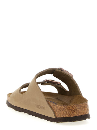 Brown Leather Slides