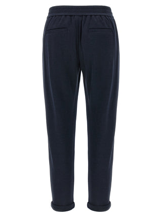 Blue Cotton Joggers (Workout Pants)