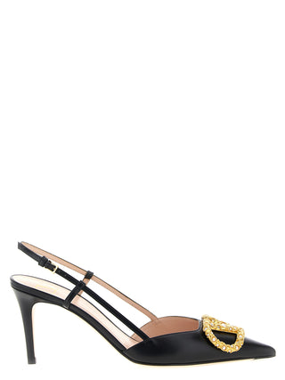 Zapatos de tacón alto de piel de becerro negros