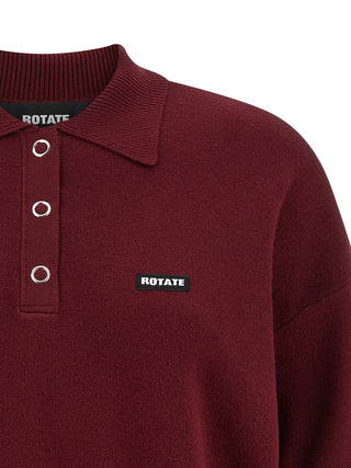 Bordeaux Mohair Polo Shirt