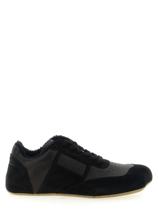 Black Calfskin Athletic Sneakers