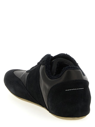 Black Calfskin Athletic Sneakers
