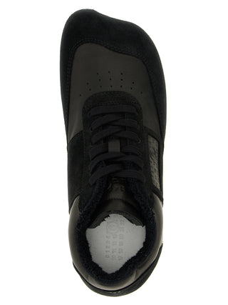 Black Calfskin Athletic Sneakers