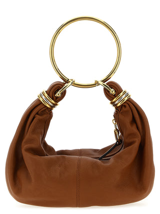 Bolso de mano marrón de becerro
