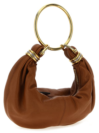 Bolso de mano marrón de becerro