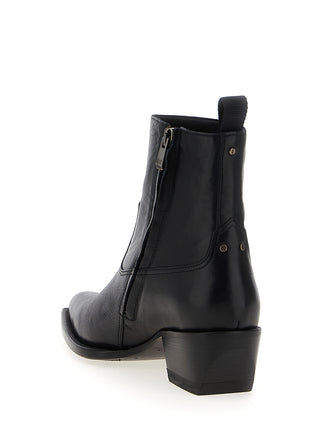 Black Cowhide Chelsea Boots