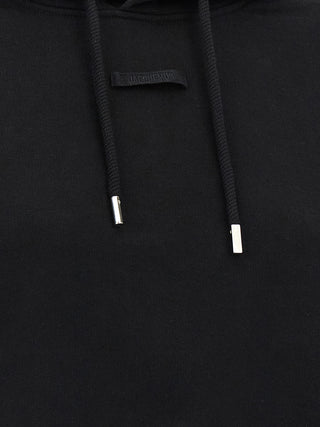 Black Cotton Hoodie