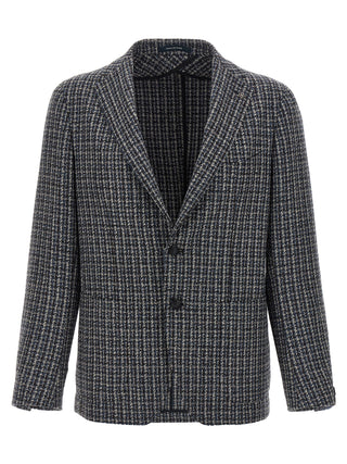 Blazer de lana virgen multicolor