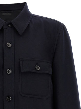 Blue Wool Blouse