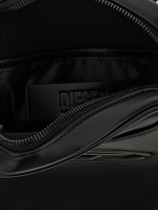 Black Polyethylene Crossbody Bag