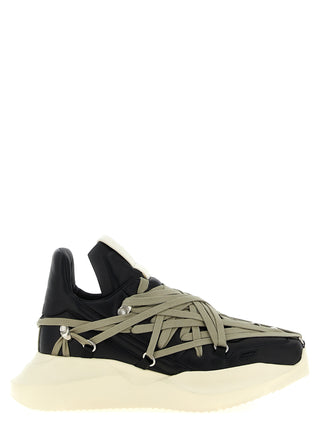 Black Calfskin Athletic Sneakers