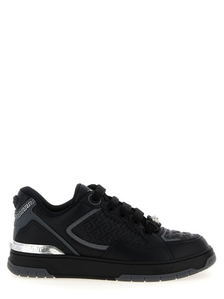 Black Calfskin Athletic Sneakers