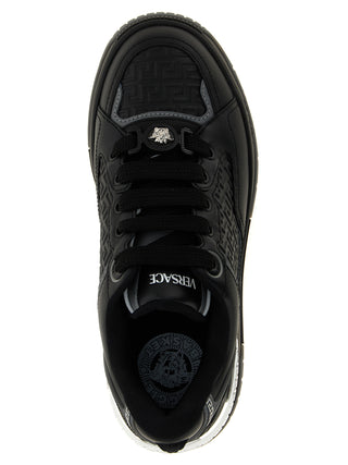 Black Calfskin Athletic Sneakers