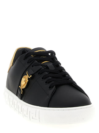 Black Nylon Low Top Sneakers