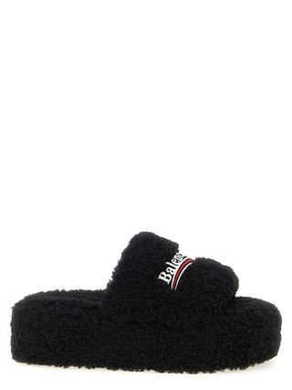 Black Polyester Slides