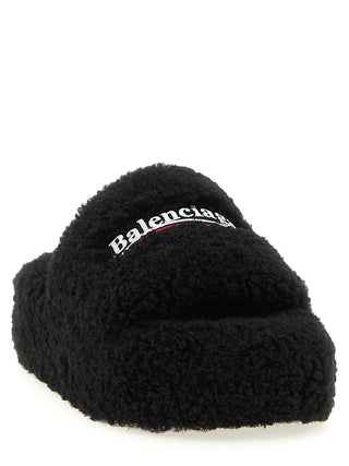 Black Polyester Slides