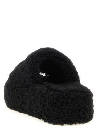 Black Polyester Slides