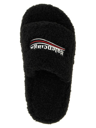 Black Polyester Slides