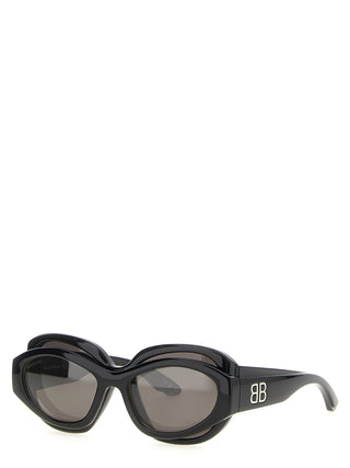 Black Polyamide Sunglasses