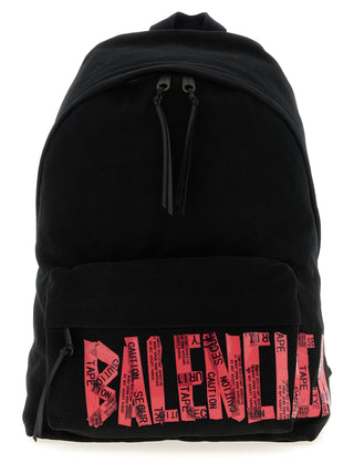 Black Cotton Backpack