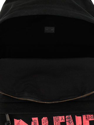 Black Cotton Backpack
