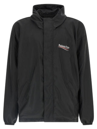 Black Polyester Shell Jacket