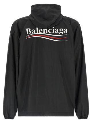 Black Polyester Shell Jacket
