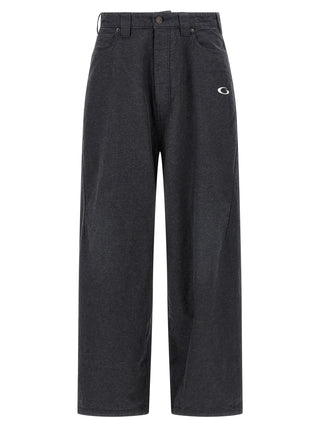 Pantalones casuales de algodón gris