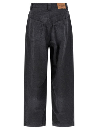 Pantalones casuales de algodón gris