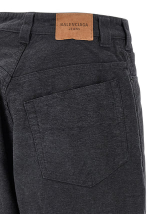 Pantalones casuales de algodón gris