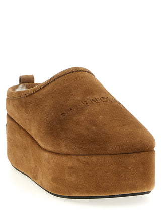 Brown Calfskin Mules