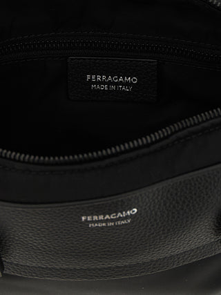 Black Fabric Crossbody Bag