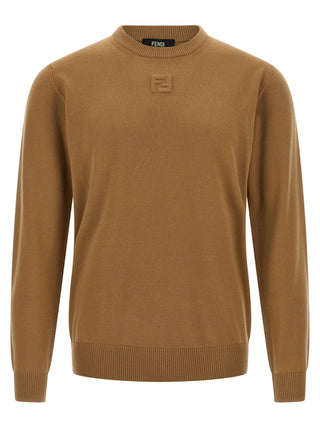 Beige Virgin Wool Cardigan