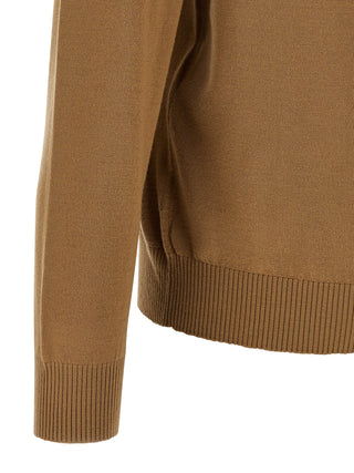 Beige Virgin Wool Cardigan