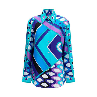 Blue Silk Shirt