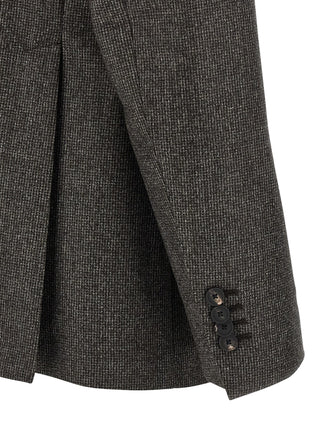 Brown Virgin Wool Two-Piece Suit