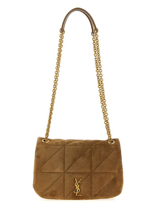Beige Calfskin Shoulder Bag